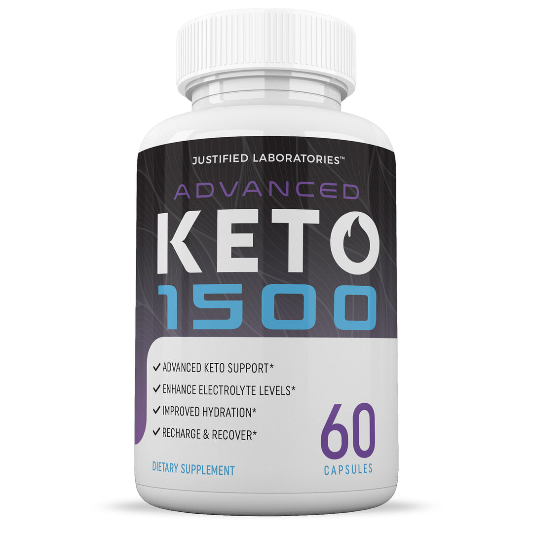Front of Bottle Advanced Keto 1500 Keto ACV Pills 1275MG