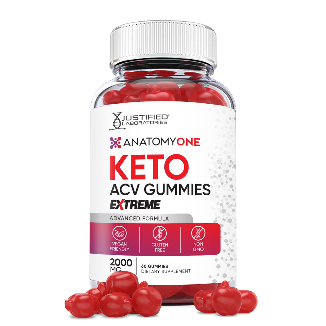 1 bottle of 2 x Stronger Anatomy One Keto ACV Gummies Extreme 2000mg