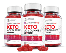 Load image into Gallery viewer, 3 bottles of 2 x Stronger Anatomy One Keto ACV Gummies Extreme 2000mg