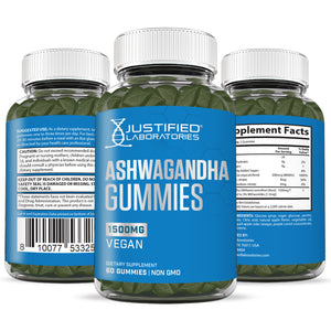 All sides of the bottle of Ashwagandha Gummies 1500MG