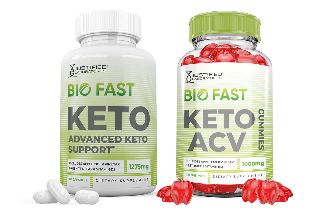 1 Bottle Bio Fast Keto ACV Gummies + Pills Bundle