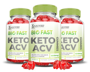 3 Bottles Bio Fast Keto ACV Gummies 1000MG