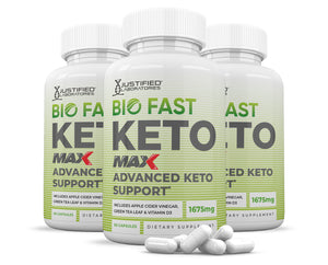 3 bottles of Bio Fast Keto ACV Max Pills 1675MG