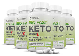 5 bottles of Bio Fast Keto ACV Max Pills 1675MG