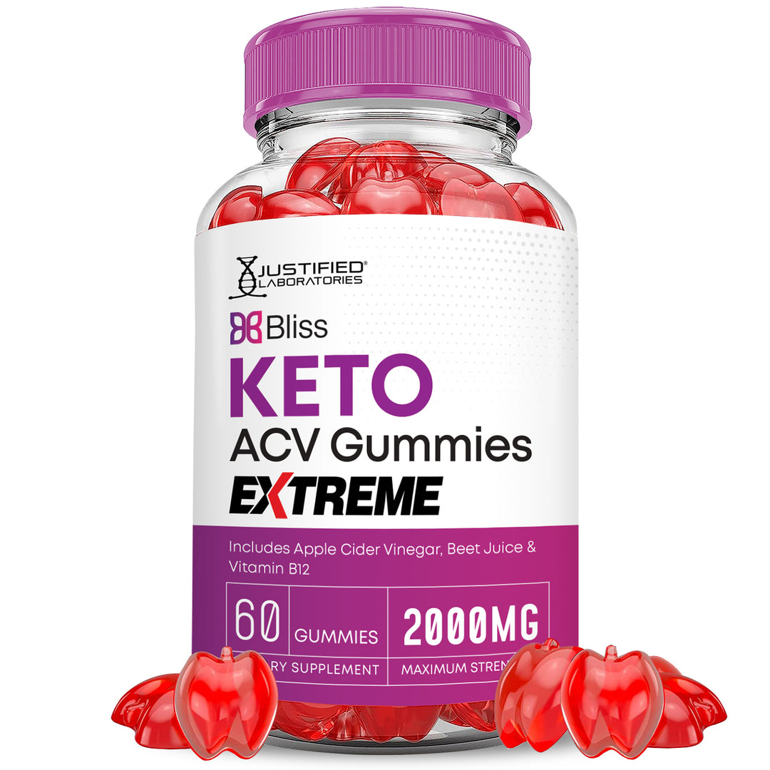 2 x Stronger Bliss Keto ACV Gummies Extreme 2000mg
