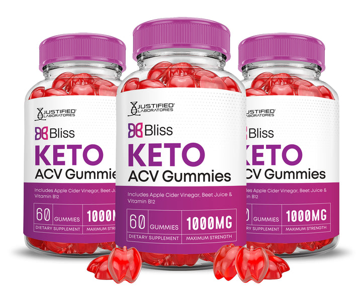 3 bottles Bliss Keto ACV Gummies 1000MG