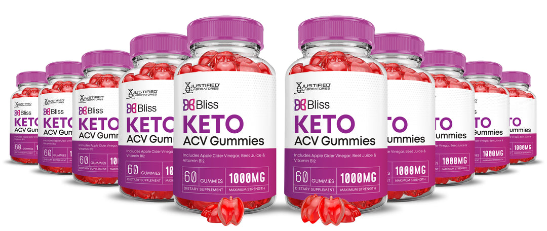10 bottles Bliss Keto ACV Gummies 1000MG