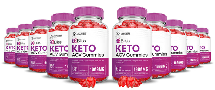 10 bottles Bliss Keto ACV Gummies 1000MG