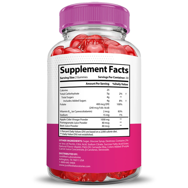 Supplement  Facts of Bliss Keto ACV Gummies 1000MG