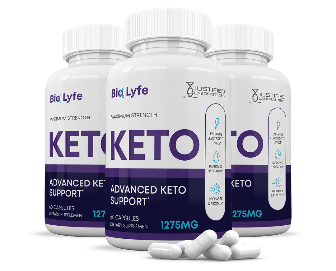 3 bottles of Bio Lyfe Keto ACV Pills 1275MG