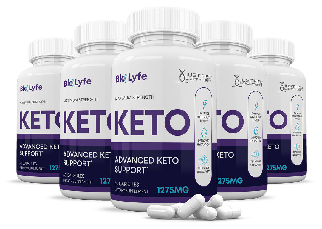 5 bottles of Bio Lyfe Keto ACV Pills 1275MG
