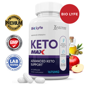 Bio Lyfe Keto ACV Max Pills 1675MG