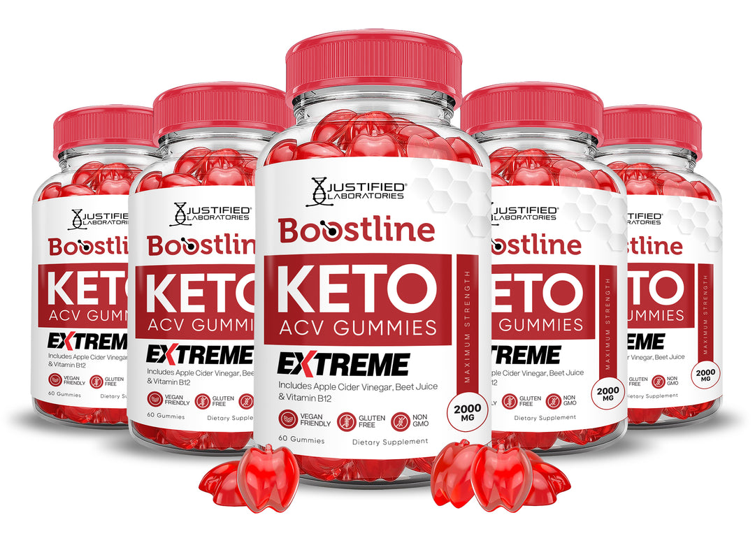 5 bottles Boostline Keto ACV Gummies Extreme 2000mg