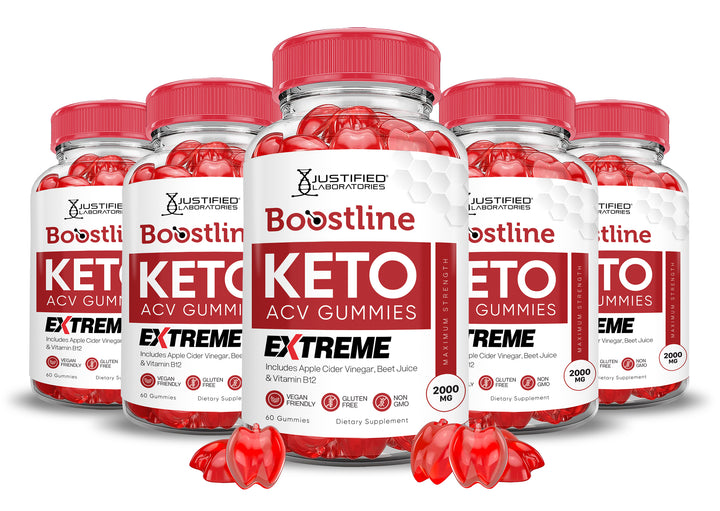 5 bottles Boostline Keto ACV Gummies Extreme 2000mg