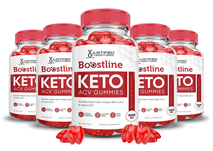 5 bottles Boostline Keto ACV Gummies 1000MG