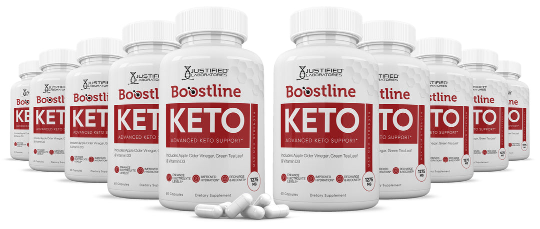 10 Bottles of Boostline Keto ACV Pills 1275MG
