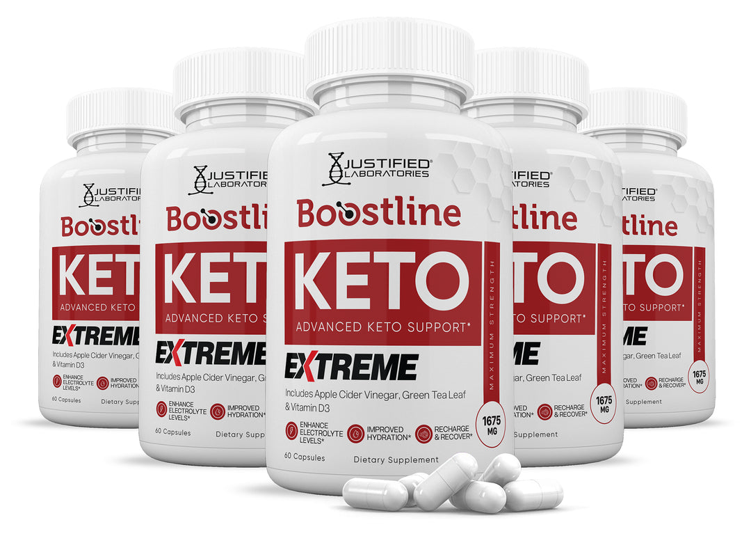 5 Bottles of Boostline Keto ACV Extreme Pills 1675MG