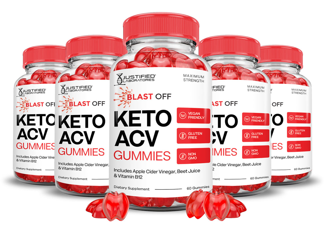 5 Bottles Blast Off Keto ACV Gummies 1000MG