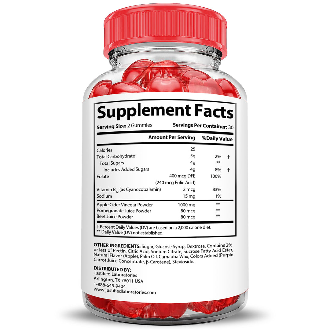 Supplement Facts Blast Off Keto ACV Gummies 1000MG