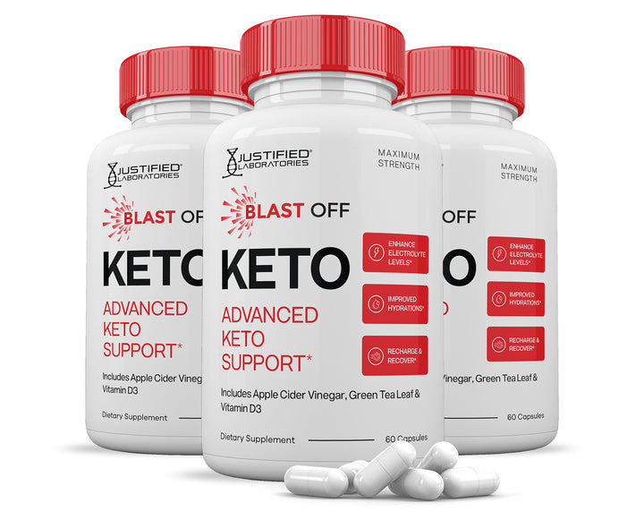3 Bottles Blast Off Keto ACV Pills 1275MG