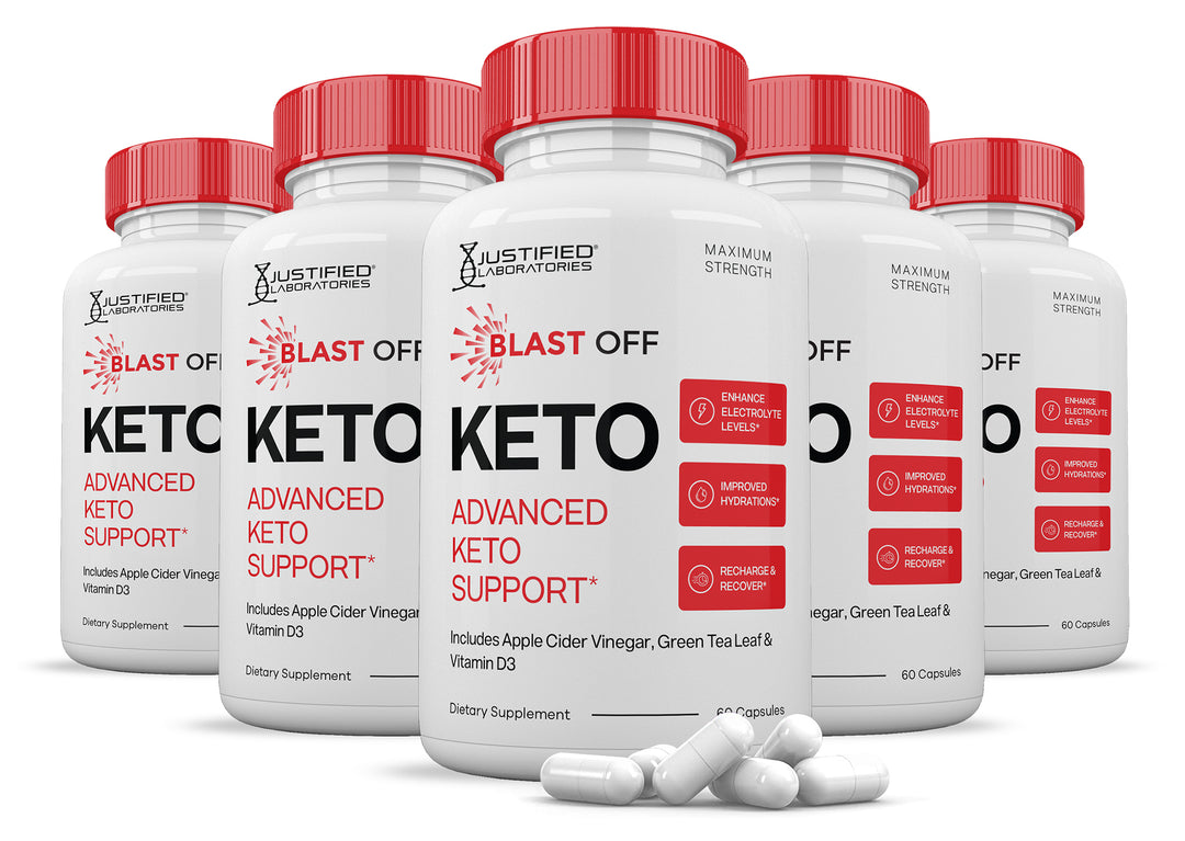 5 Bottles Blast Off Keto ACV Pills 1275MG