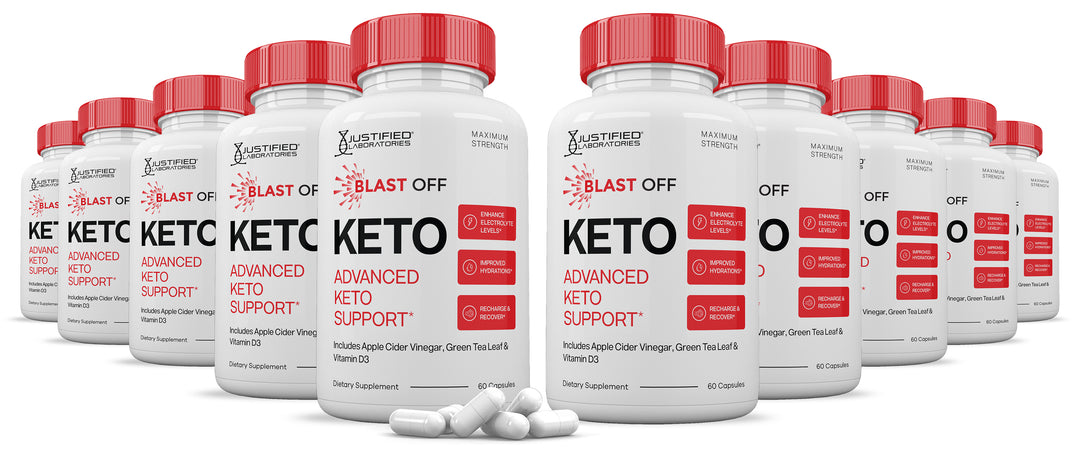 10 Bottles Blast Off Keto ACV Pills 1275MG