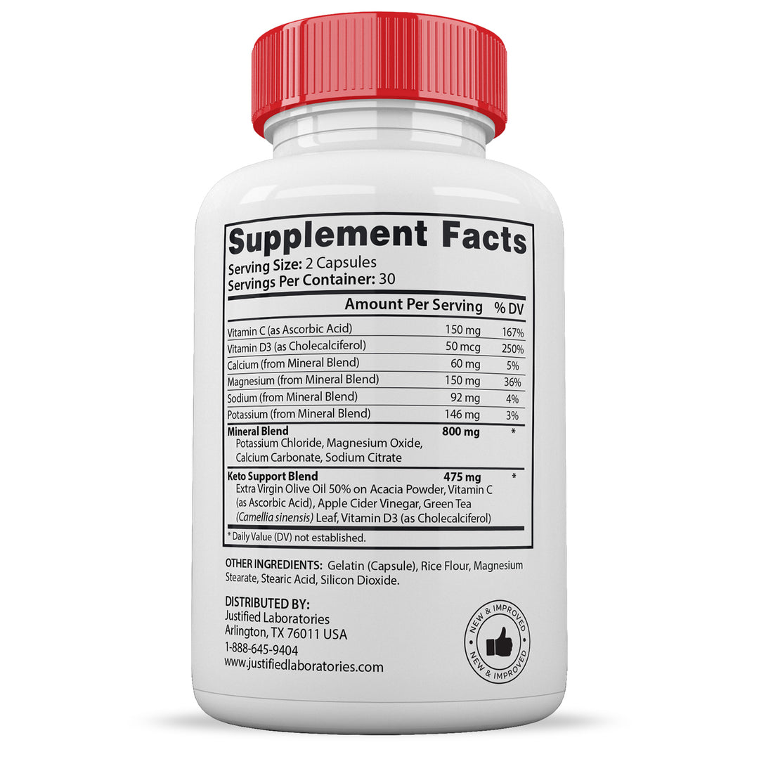 Supplement Facts Blast Off Keto ACV Pills 1275MG