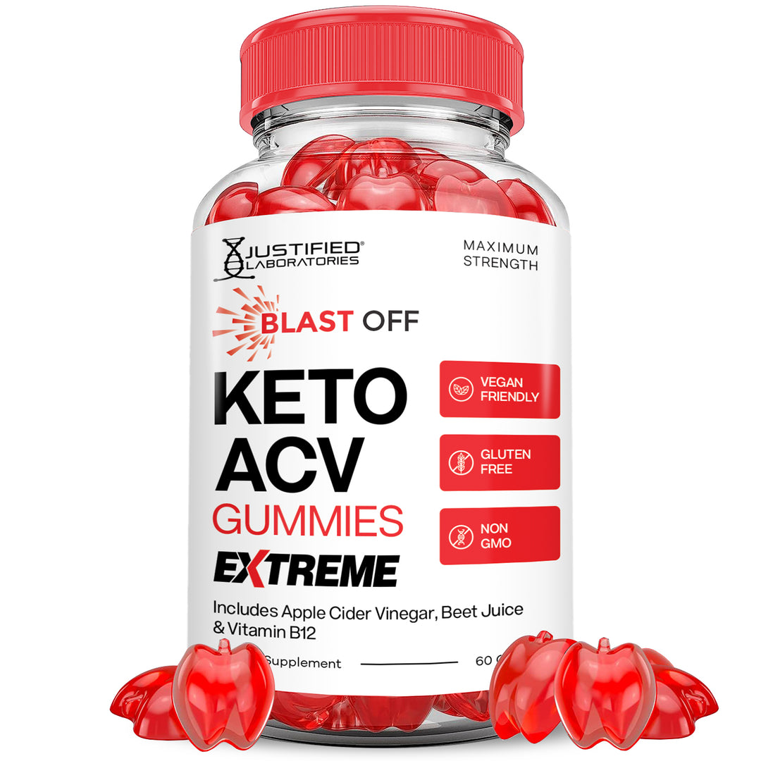 1 Bottle 2 x Stronger Blast Off Keto ACV Gummies Extreme 2000mg