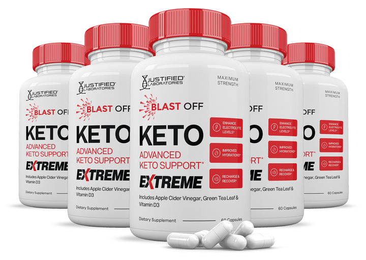 5 Bottles Blast Off Keto ACV Extreme Pills 1675MG