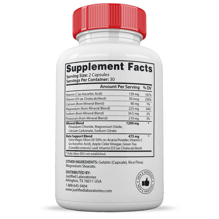Supplement Facts Blast Off Keto ACV Extreme Pills 1675MG