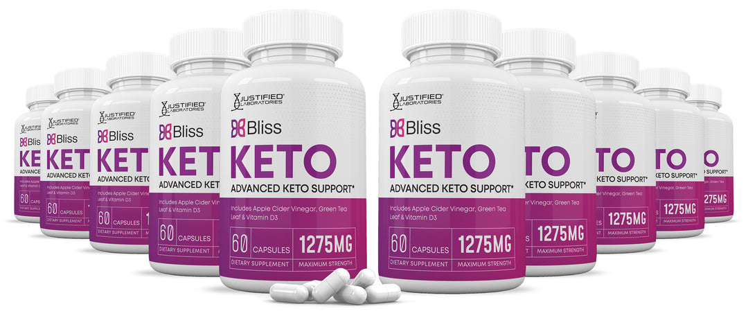 10 Bottles of Bliss Keto ACV Pills 1275MG