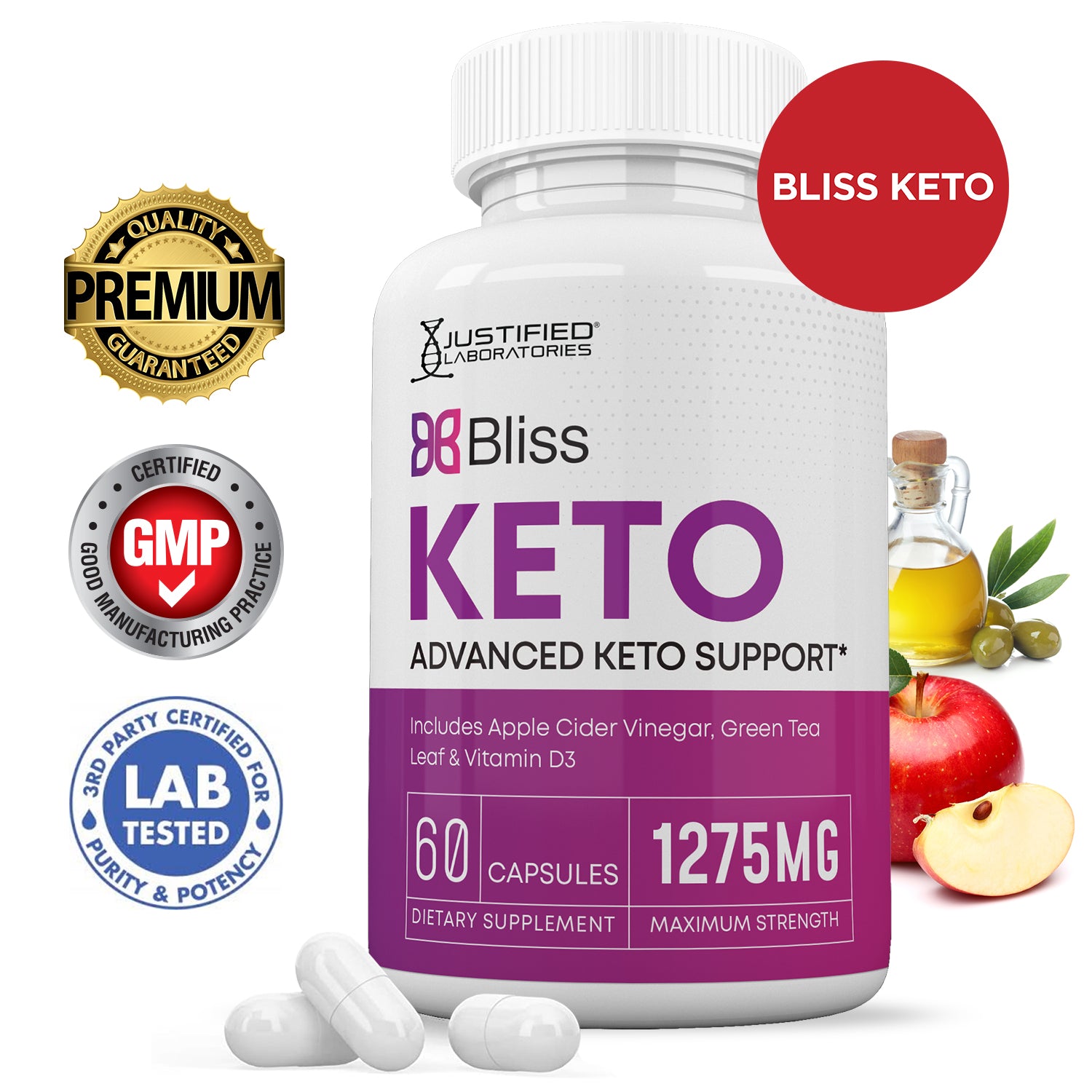 Bliss Keto ACV Pills 1275MG