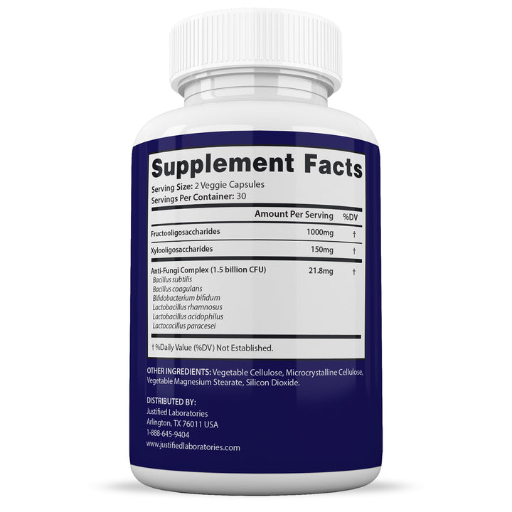 Supplement facts of Clear Nails Plus 1.5 Billion CFU Probiotic Pills