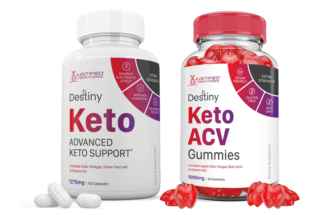 Destiny Keto ACV Gummies + Pills Bundle