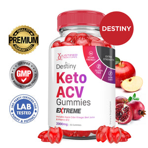 2 x Stronger Destiny Keto ACV Gummies Extreme 2000mg