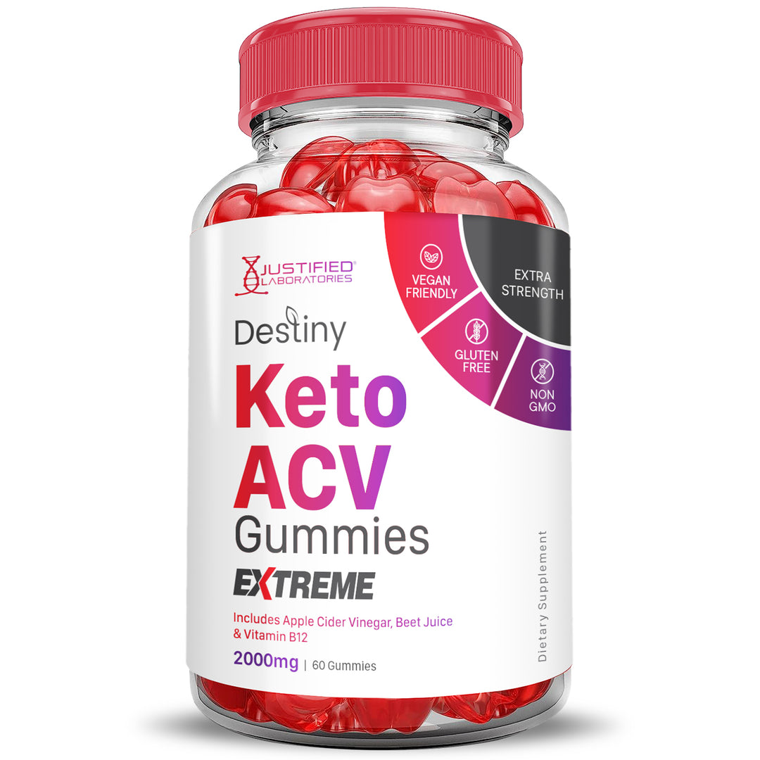 2 x Stronger Destiny Keto ACV Gummies Extreme 2000mg