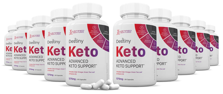 10 bottles of Destiny Keto ACV Pills 1275MG