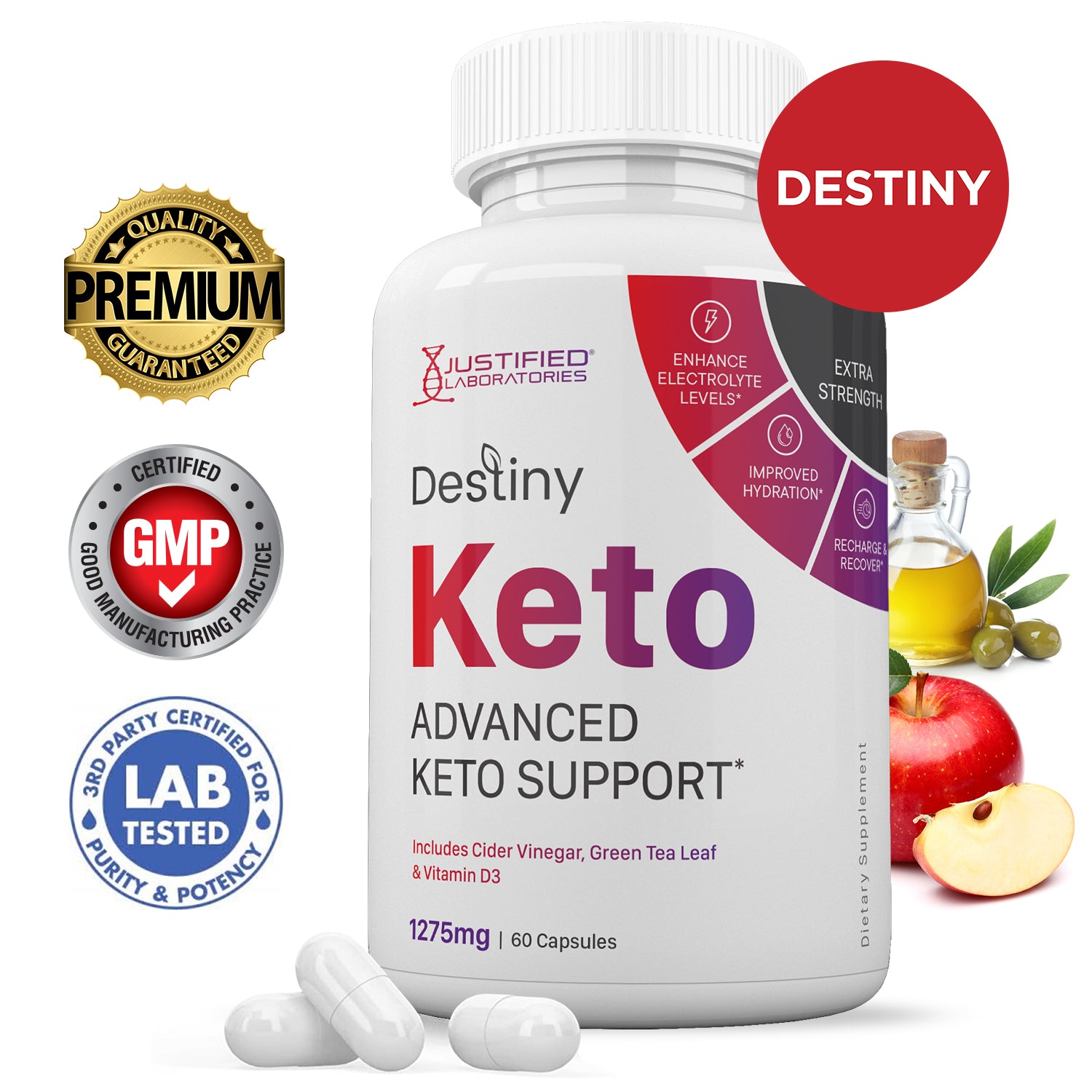 Destiny Keto ACV Pills 1275MG