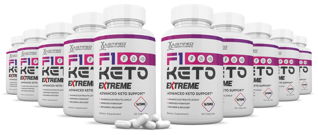 10 Bottles of F1 Keto ACV Extreme Pills 1675MG
