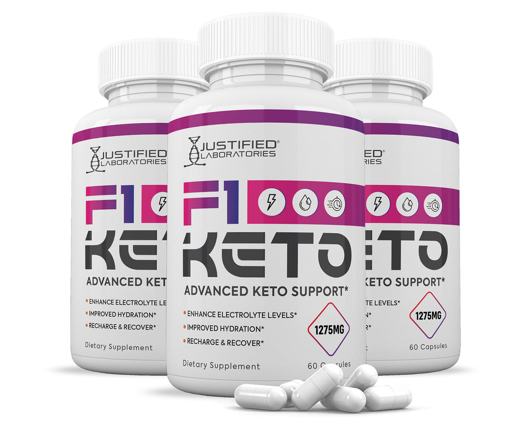 3 Bottles of F1 Keto ACV Pills 1275MG