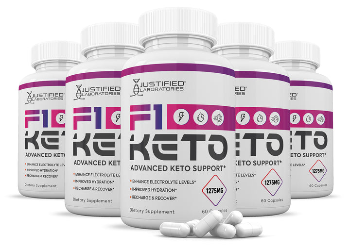 5 Bottles of F1 Keto ACV Pills 1275MG