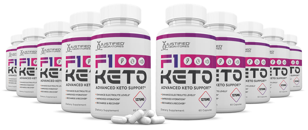 10 Bottles of F1 Keto ACV Pills 1275MG