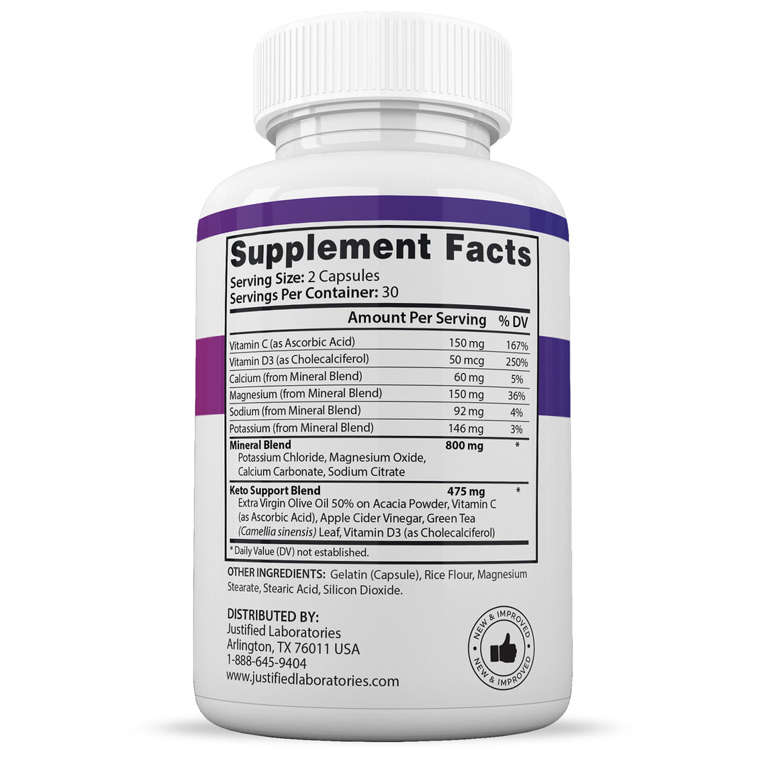 Supplement Facts of F1 Keto ACV Pills 1275MG