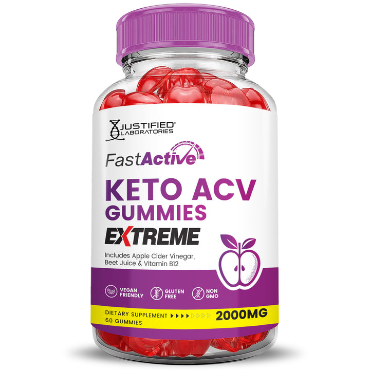 2 x Stronger Fast Active Keto ACV Gummies Extreme 2000MG