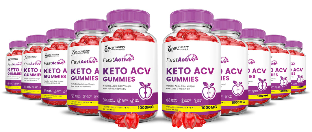 10 Bottles Fast Active Keto ACV Gummies 1000MG
