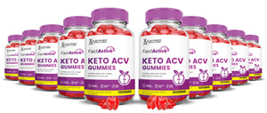 10 Bottles Fast Active Keto ACV Gummies 1000MG