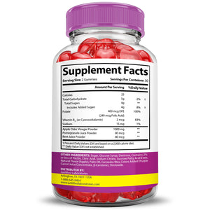 Supplement Facts Fast Active Keto ACV Gummies 1000MG