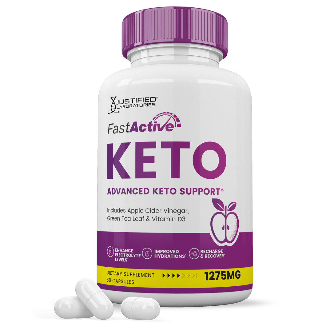 1 Bottle Fast Active Keto ACV Pills 1275MG