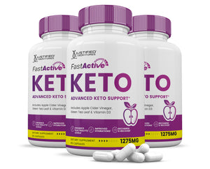 3 Bottles Fast Active Keto ACV Pills 1275MG