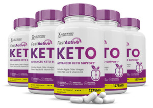 5 Bottles Fast Active Keto ACV Pills 1275MG